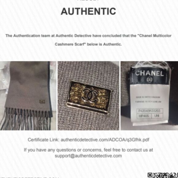 CHANEL CASHMERE MULTICOLOR UNISEX Scarf IN EUC WITH COA - Picture 3 of 15